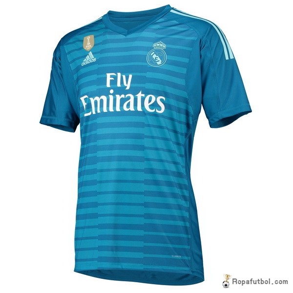 Camiseta Real Madrid Replica Segunda Ropa Portero 2018/19 Azul